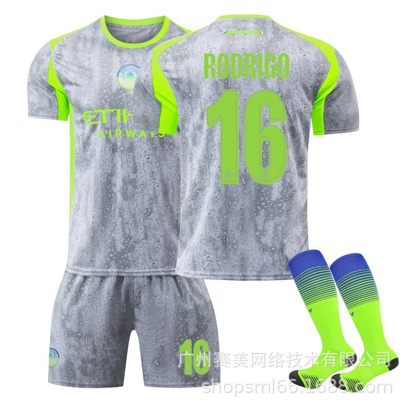 25-26 Manchester Citys Champions League Nr. 9 Harland Fußballuniformen Set 10 Sherki 47 Foden 16 Rodrigo