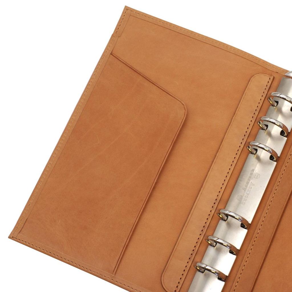 Vitalita Bible Notebook, 19mm Ring Diameter, Himeji Leather, Natural, 7290-0