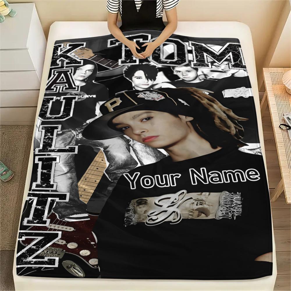 1 Stück Personalisierte Decke mit Tom Kaulitz Muster, Flanelldecke, Geeignet für alle Jahreszeiten, für Heimdekoration, Wärme und Komfort, Geschenke, Weihnachtsgeschenk -HE221