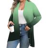 Women's Fall And Winter Fashion Casual Print Long Sleeve Mid-Length Cardigan Jacket