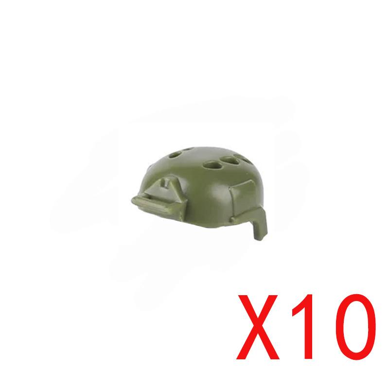 Military Building Accessories Mini Brick Camouflage   Hat Tactical Helmet Peaked Cap Backpack Radio Toy Gift DIY K040