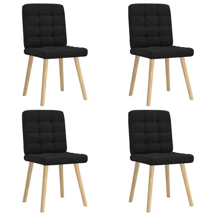 VidaXL Dining Chairs Set of 4 Black Fabric 3315193