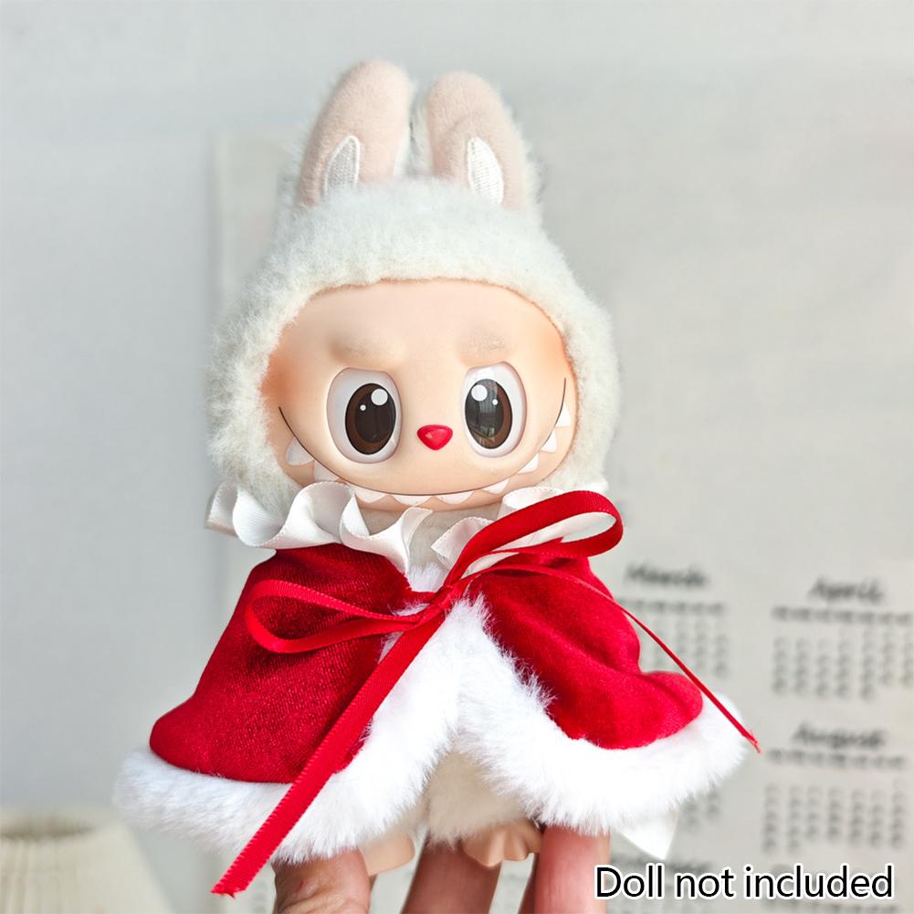Clothes for 17cm Labubu Fashion Clothes Cape Bibs Cozy Miniature Clothes Doll Mini Fashion Accessories