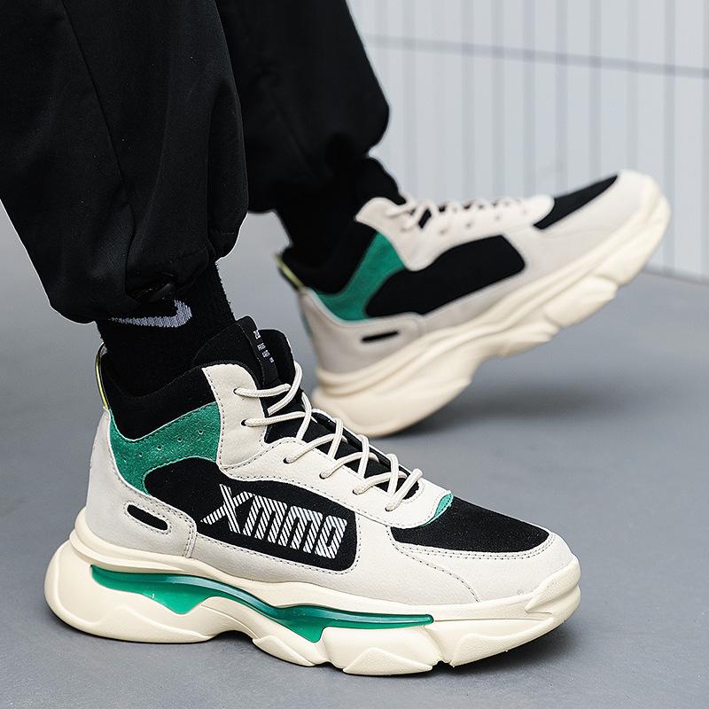 Men's Shoes Winter New High-top Platform Dad Shoes Men's Casual Sports Shoes Teenager Sports Shoes