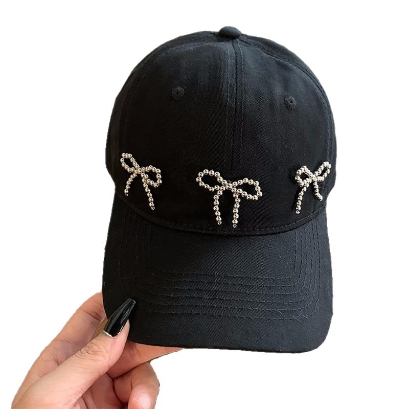 

Elegant Bowtie Hat for Women Adjustable Spring Baseball Hat Casual Sun Hat Fashion Summer Peaked Hat Outdoor Sport Hat 1