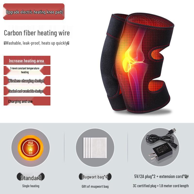 Electric Heated Knee Pads for Joint Pain Relief and Warmth