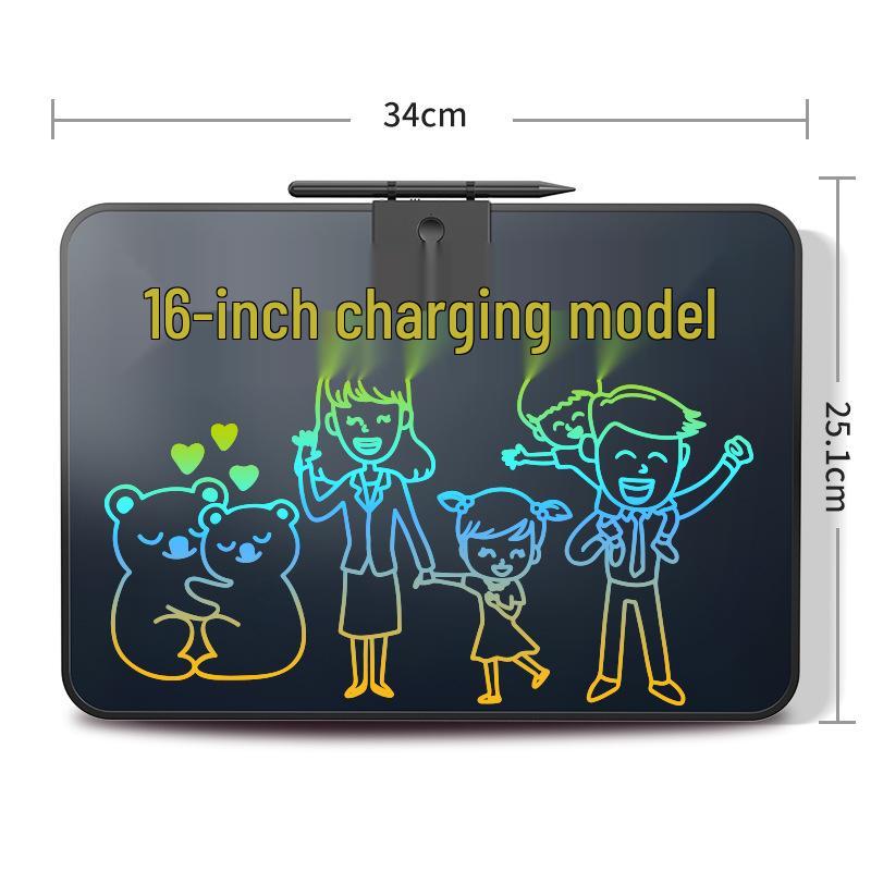 16" Rechargeable LCD Handwriting & Drawing Board for Children - Erasable, Large Teaching Tool