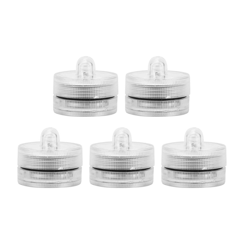 5 Pcs Submersible LED Lights Micro Landscape Waterproof Lights for Aquarium Waterfall Vase Base