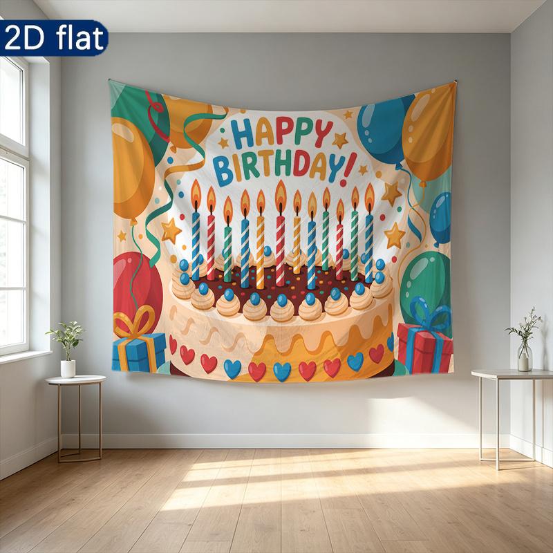 Colorful 2D Flat Backdrop Banner 1pc - Photo Booth Props