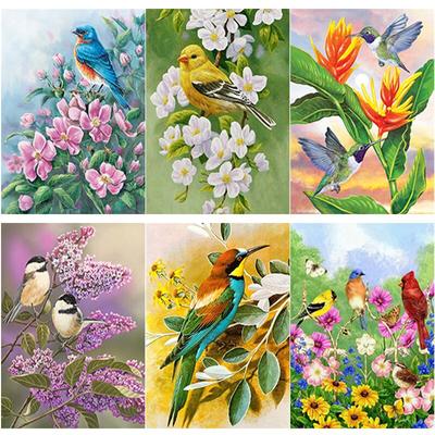 Neue 5D DIY Diamant Malerei Blumen Vögel Diamant Stickerei Tiere Kreuz Stich Volle Runde Bohrer Wohnkultur Manuelle Geschenk