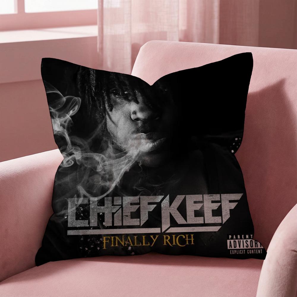 C-Chief Keef SINGER Cushion Cover Multi-Scene Pillow Cover for Home & Car - Reversible, Soft & Durable for Daily Use