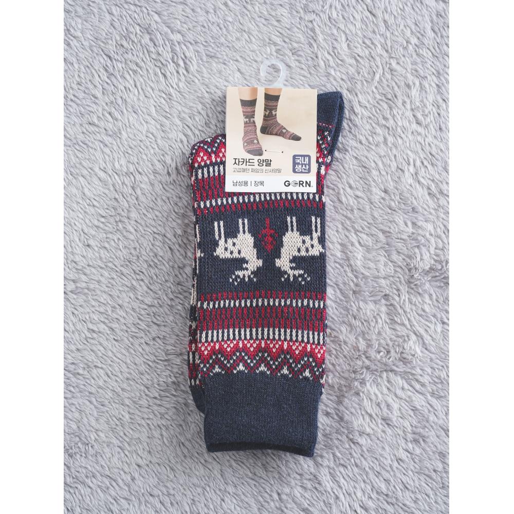 DaiSo Ggrn Men S Deer Jacquard SockS