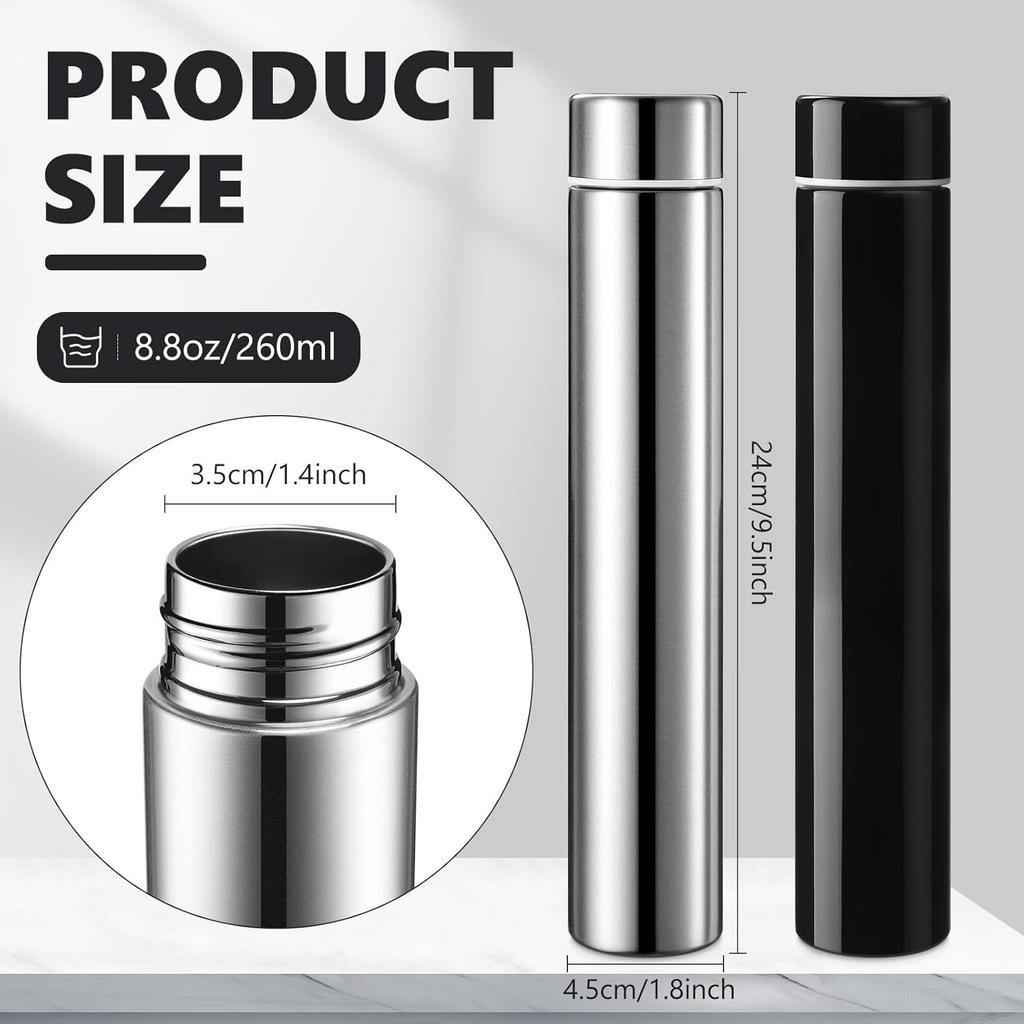 8.8 o stainless steel thermal insulation water cup portable accompanying Couple's cups silver black