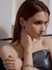 Macier Square Cubic One-Touch Earrings