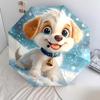 0106 Snowflake Dog  pattern, automatic folding umbrella, portable and foldable design, 8 ribs, a Christmas or birthday gift.