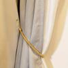 1Pair Handmade Weave Curtain Tieback Gold Curtain Holder Clip Buckle Rope Home Decorative Room Accessories Curtain Tie Backs