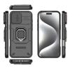For iPhone 16 Pro Max Case Ring Kickstand Camshield PC+TPU Phone Cover