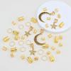 45pcs Star Braid Metal Pendant Hair Rings