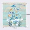 Funny Sea Turtle Shower Curtain,Hilarious Octopus Seaweeds In Bath Ocean Fish Seahorse Jellyfish Humor Shower Curtains for Bathroom,Fabric Bath