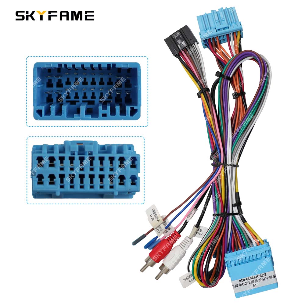 SKYFAME Car 16pin Wiring Harness Adapter Android Radio Power Cable For Honda Accord 7 Only Cable B