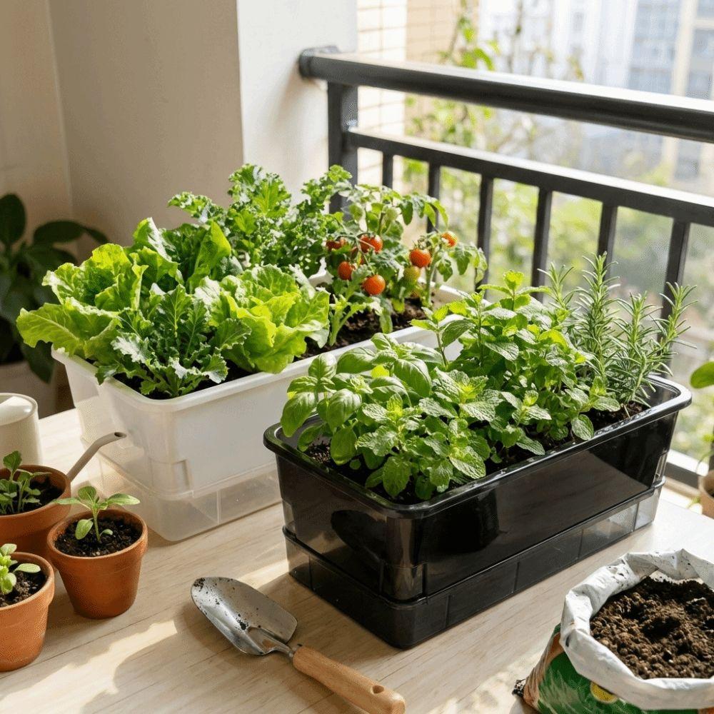 Plastic Hydroponic Plant Pots Thicken Cultivation Box Seedling Tray Planting Container Self Watering Germination Tray