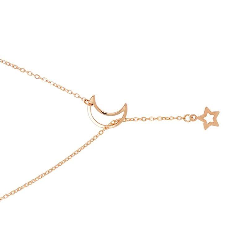 New Moon Star Women's Necklace Minimalist Clavicle Necklaces Pendant Necklaces For Girls Bijoux Fashion Jewelry Wholesale