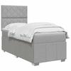 Box Spring Bed with Mattress Light Gray 80 x 200 cm Fabric