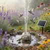 Fântână Solară pentru Baia Păsărilor Piatră Faux Granit Fântână Pompa Solară pentru Baia Păsărilor cu 8 Duze pentru Lac Exterior Curte Grădină Acvariu