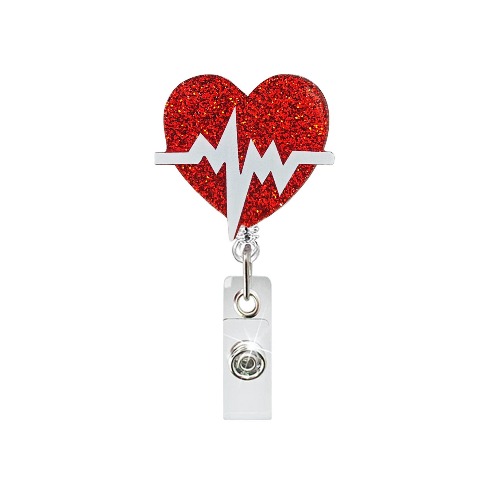 

Alligator Clip Acrylic Badge Name Tag Holder Cute Id Card Holder For Staff Hospital Clinic