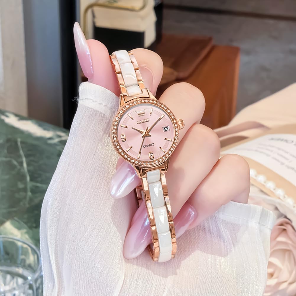OLEVS Waterproof Popular Rose Gold Analog Stylish Lightweight Watch with Pink Watch for Women Women's Watch, Dial,