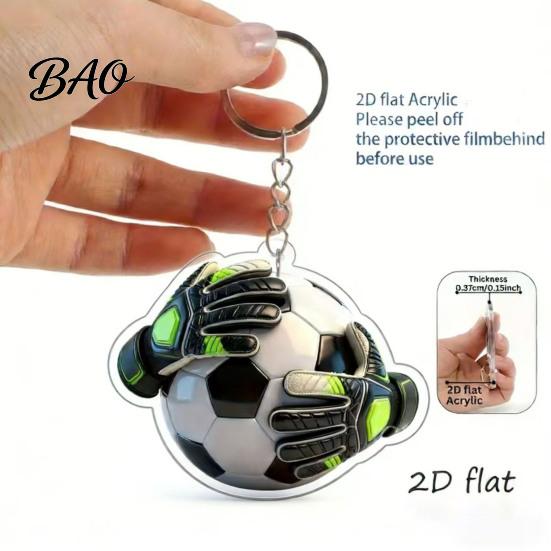 Black White Football Keyring Keychain Pendant, Goalkeeper Gloves Ball Design Key Chain, Pendant Holder Realistic Sports Accessory for Fans Backpack
