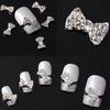 10 Pcs 3D Clear Alloy Rhinestone Bow Tie Nail Art Slices Studs DIY Decorations
