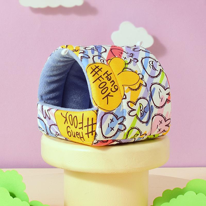 Cute Cartoon Rabbit Hamster Nest Small Animal Sleeping Bed Winter Warm Velvet Mat Pet Cage Accessory for Guinea Pig Mice Rat