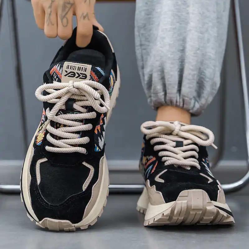 Fashion Mens Black Boots Vulcanize Teenage Sneakers Men's Shoes 47 Sport Unique New Arrival Cool Training Novelty Luxury Brand