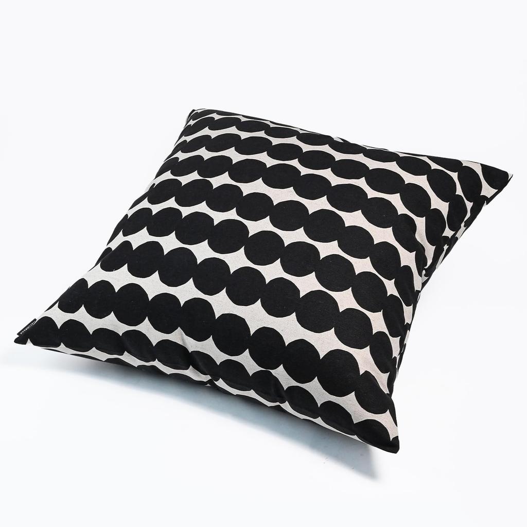 Marimekko Russy Mat Cushion Cover, 50x50cm, Black, 73644 890 [Parallel Import]