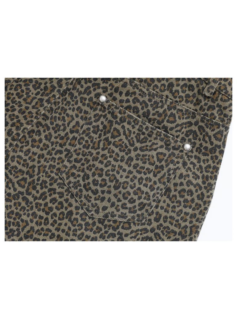 GUBIN (W) Double Pocket Leopard Pants