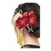 SOUBIEN Coming-of-Age Ceremony Hair Accessories, Graduation 2-Piece Set, Cherry Blossom Flower Corsage, Kumihimo Braided Cord, Ball Ornament, Comb &