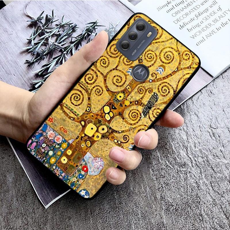 Gustav Klimt Tears Phone Case for Motorola E7 Plus E32 E20 E40 Edge 20 Lite G22 G52 G20 G30 G100 G60 G50 G10 G Pure G Stylus