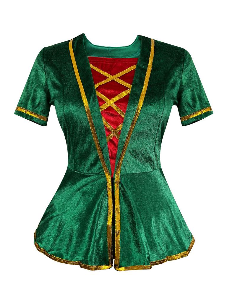 2025 Hot Selling Unisex Green Christmas Dress for Adults & Couples - Ideal for Stage Performances