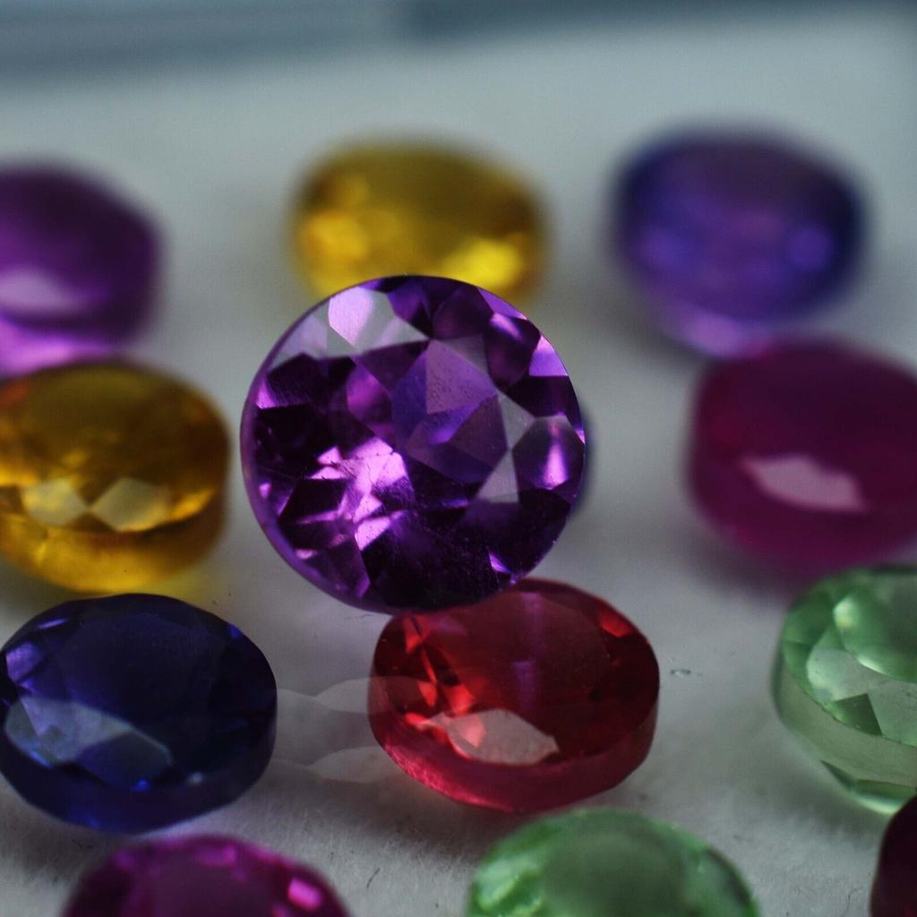 40 Pcs Sapphire Mix Color   Gemstone Lot 4 MM Round Mix Color Sapphire