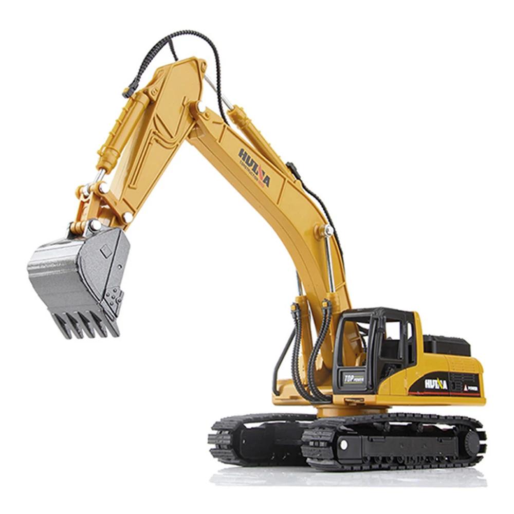 HUINA Excavators 1/50 Alloy Toys Scale Die-cast Forklifts Loader Bulldozer Road Roller Engineering Construction Car Boys Gifts