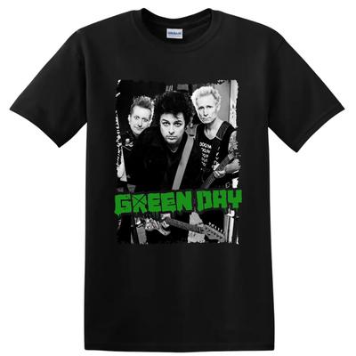 Green Day Punk Rock Band T-Shirt Schwarz und Weiß Musikfan T-Shirt Geschenk Konzertkleidung
