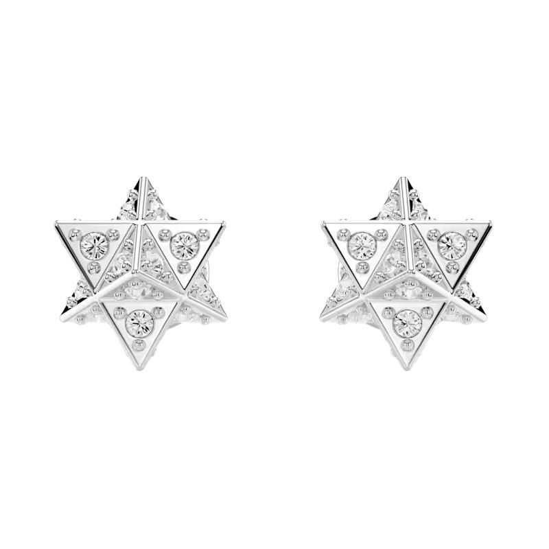 Swarovski Dextera star pavé design imitation crystal earrings women s white 5700322