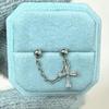 1Pc Unique Personality Heart Star Cross Stud Earrings For Women Exquisite Shiny Zircon Piercing Earrings Y2K Jewelry Gifts