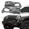 High Quality Car Accessories Car Light Cover Light Cap 1 Pair ABS Black Fog Lamp Bezel Fog Light Front Bumper For JEEP