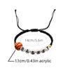 Pulsera de Cuentas Deportivas Hecha a Mano Única para Adolescentes - Voleibol, Baloncesto, Fútbol, Béisbol y Tenis Pulsera de Nudo de Cordón