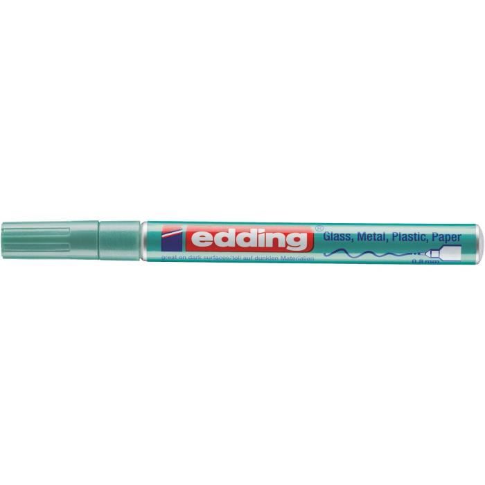 Marqueur Peinture Brillante - EDDING - 780 - Vert Métallisé - Pointe Fine - Indélébile - Opaque