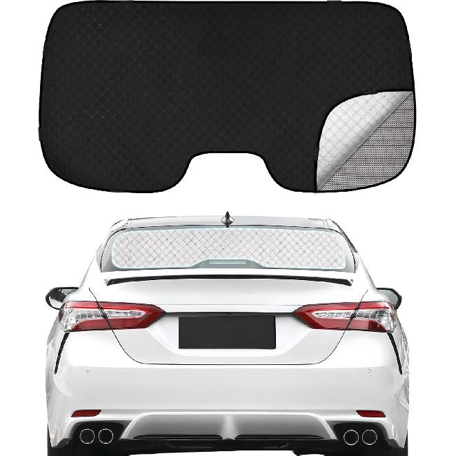 ZATOOTO Rear Windshield Sunshade For Toyota Camry 2018- Rear Windshield Sunshield Double Layer For Sunshade And Privacy Offer Great Visibility Sun