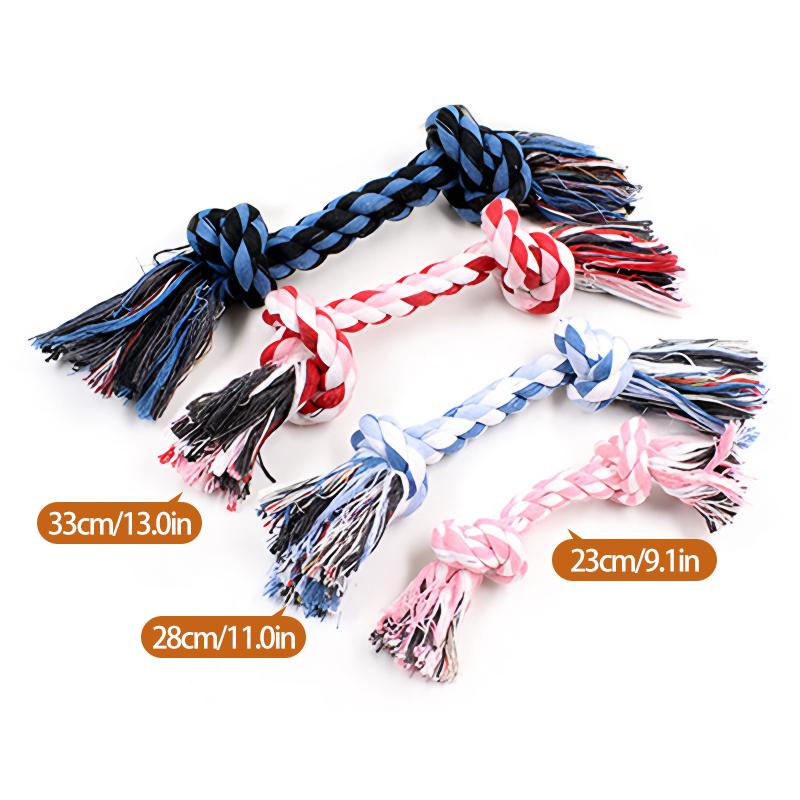 Dog Toys Puppy Cotton Chew Rope Knot Toy Durable Braided Dog Cleaning Teeth Bone Rope Dog Training Supplies Juguetes Para