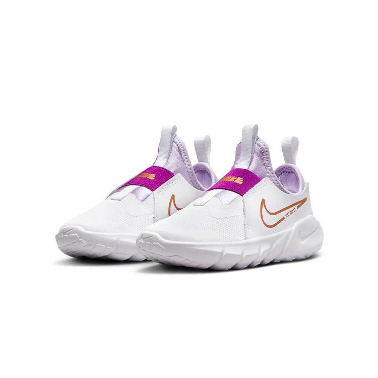 Nike Flex Runner 2 Comfortable Slip Resistant Abrasion Resistant Low Top Kids' Running Shoes White DJ6040-101